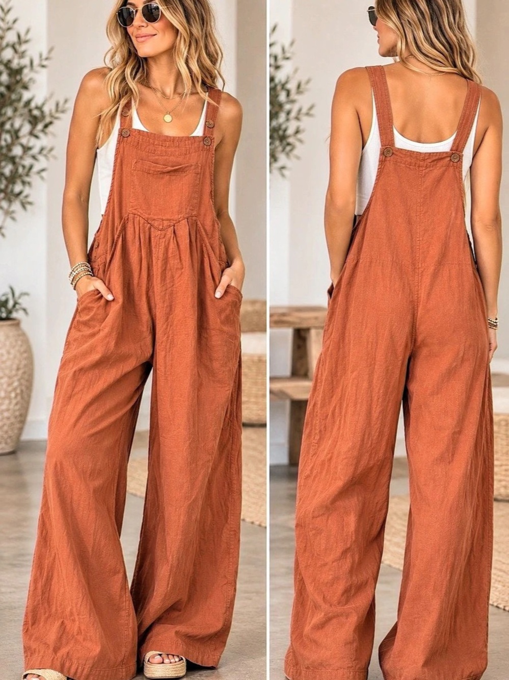 Natural Life Wide Leg Jumpsuit (131313) 🌼 ☀️